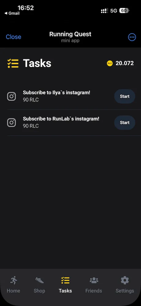 phone: Tasks for earning coins