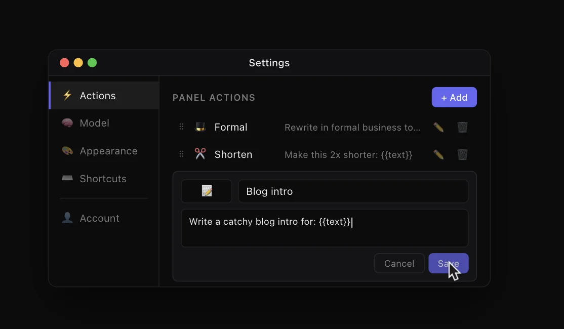 MyReply — AI for any selected text on macOS